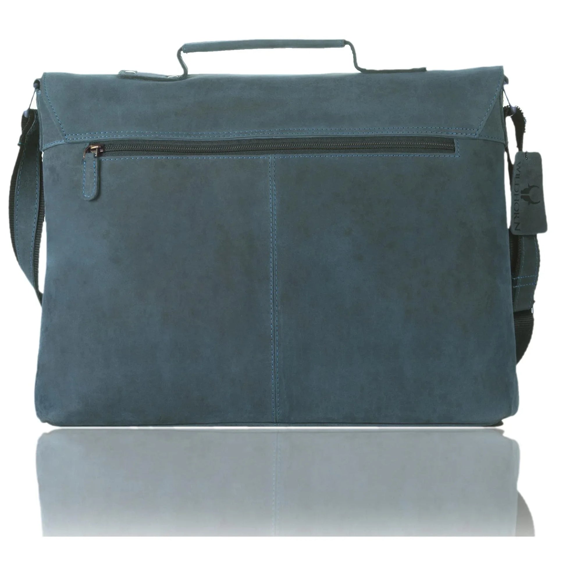 FAIRBANKS Leather Laptop Messenger Bag for Men - WILDHORN