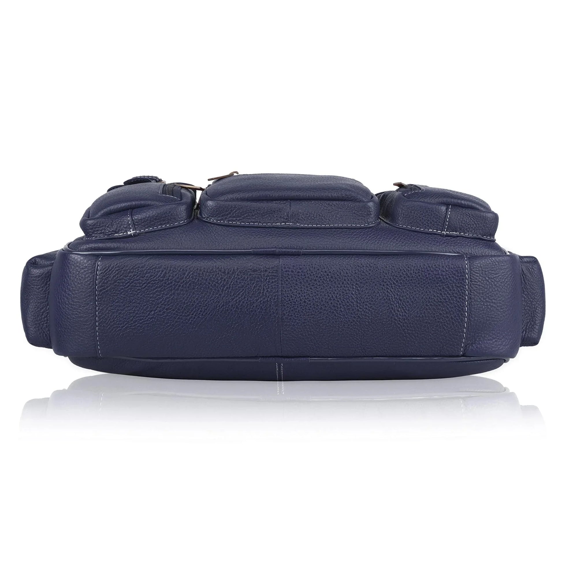 HAMPTON Leather Laptop Messenger Bag for Men - WILDHORN