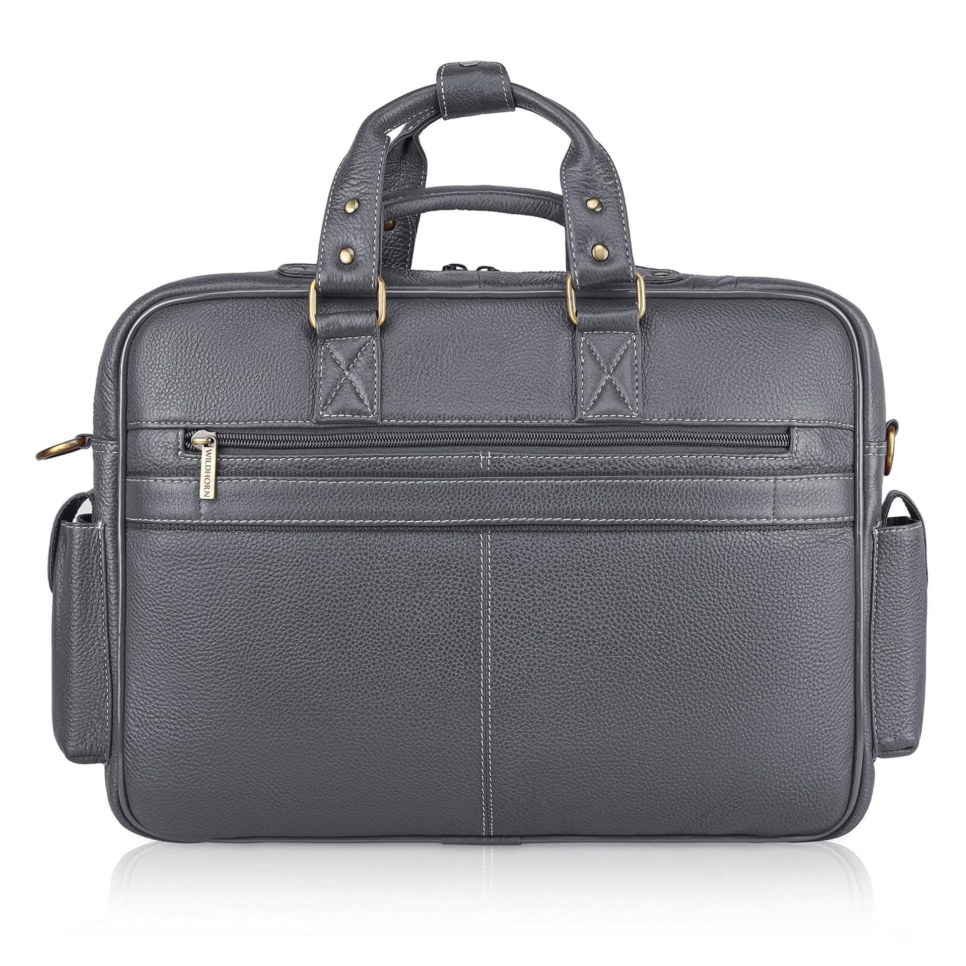 HAMPTON Leather Laptop Messenger Bag for Men - WILDHORN