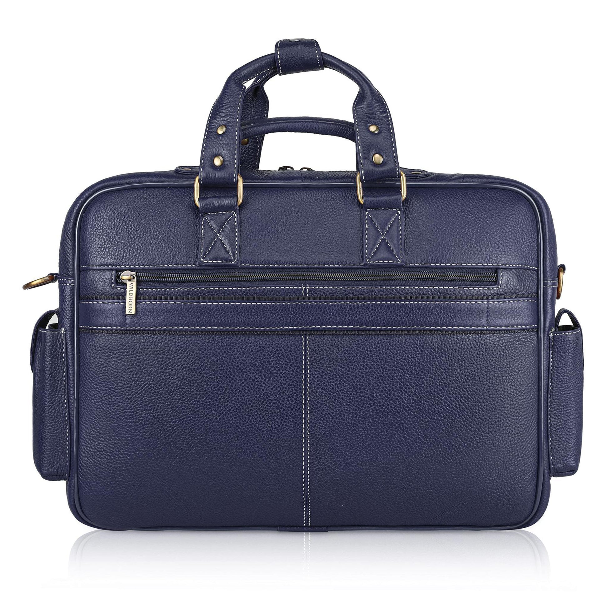 HAMPTON Leather Laptop Messenger Bag for Men - WILDHORN