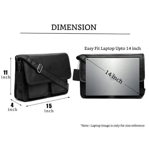HARLOW Leather Messenger Bag for Men - WILDHORN