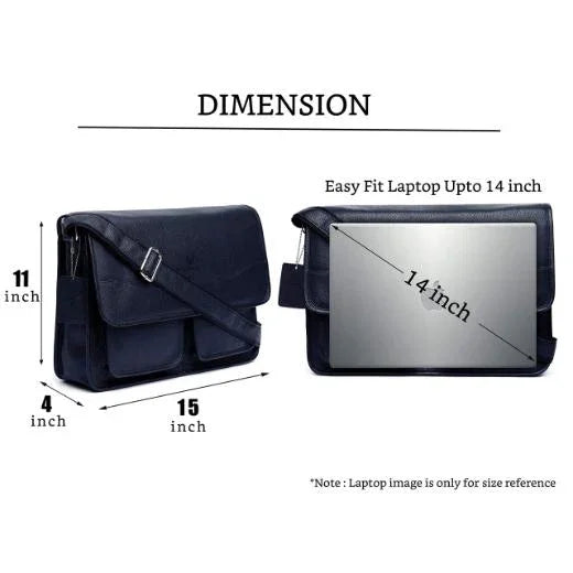 HARLOW Leather Messenger Bag for Men - WILDHORN