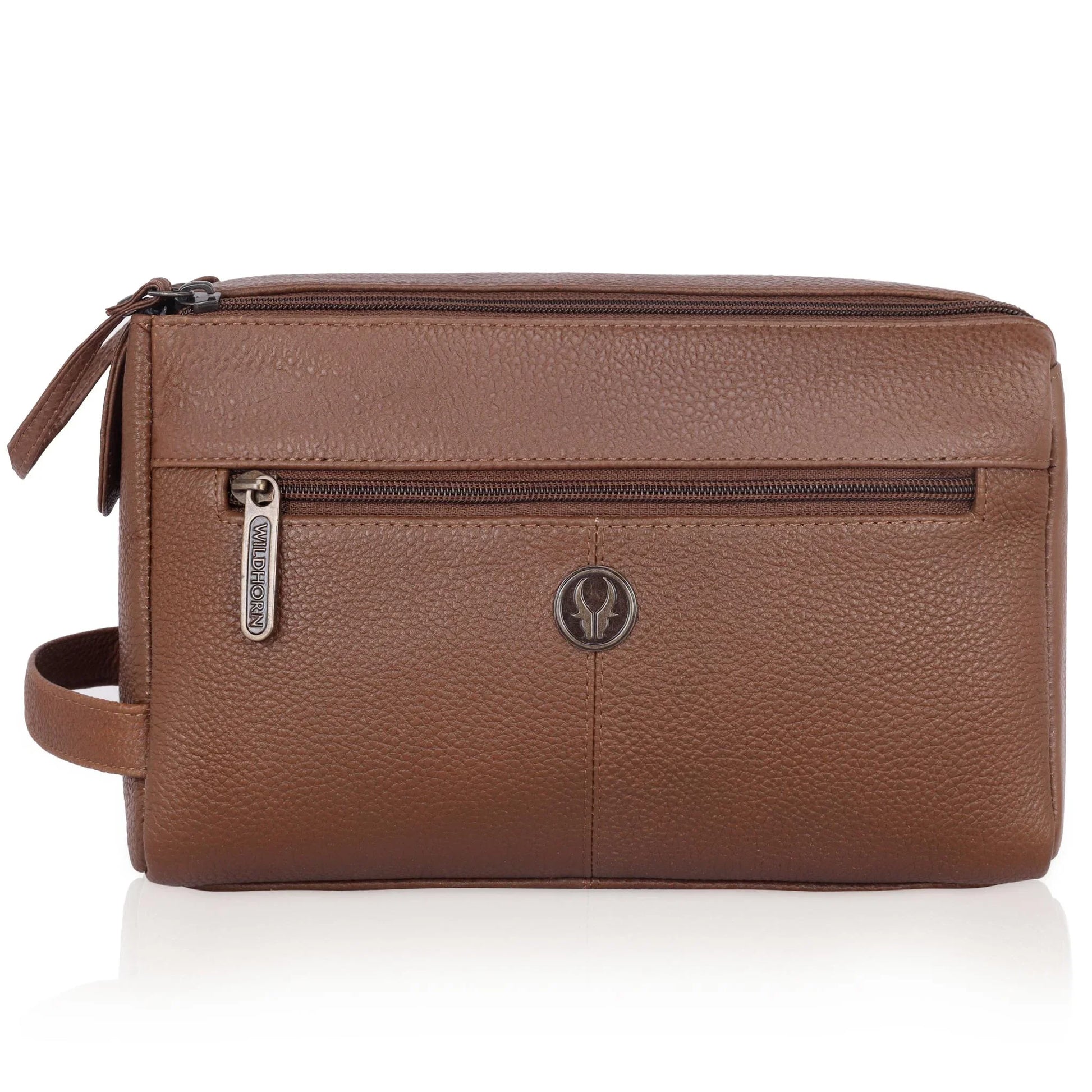 HAVELOCK Leather Toiletry Bag For Men & Women - WILDHORN