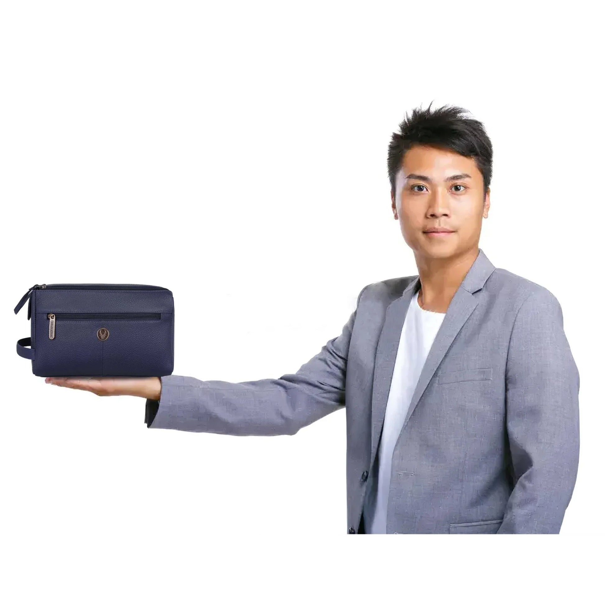 HAVELOCK Leather Toiletry Bag For Men & Women - WILDHORN