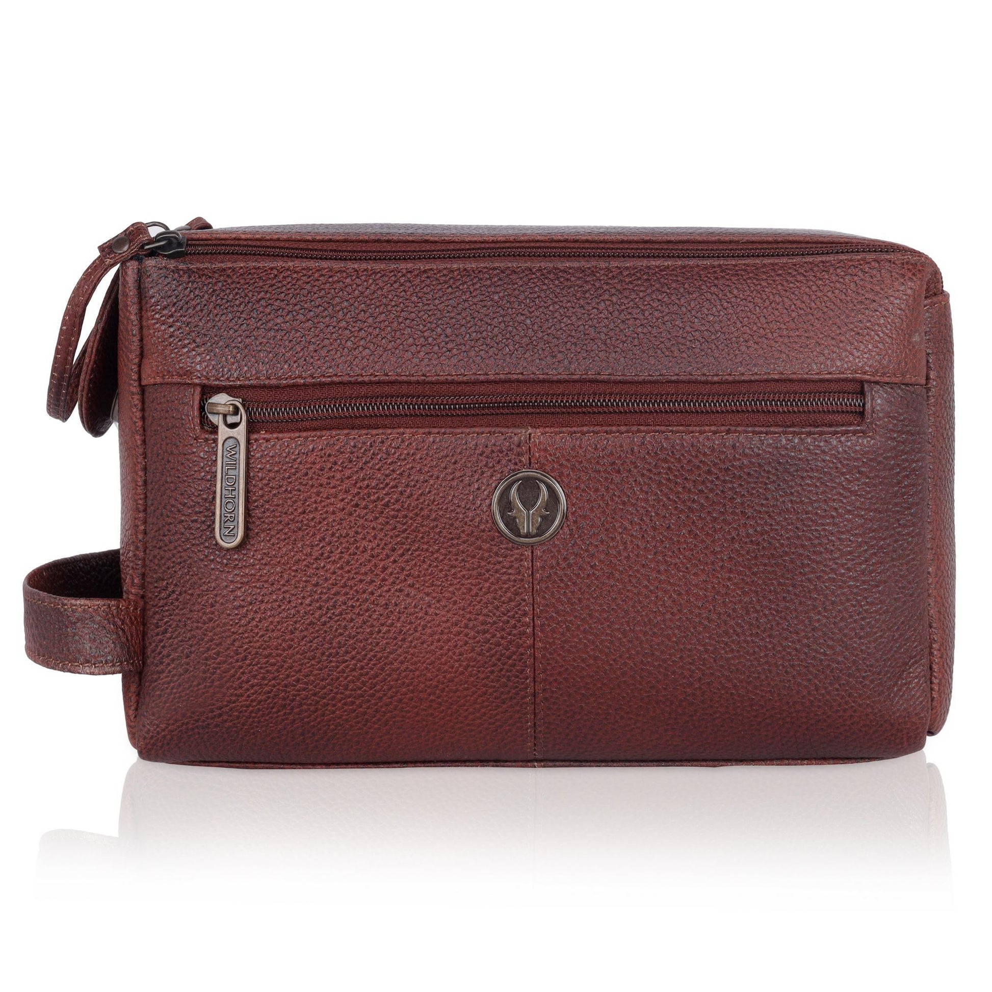 HAVELOCK Leather Toiletry Bag For Men & Women - WILDHORN