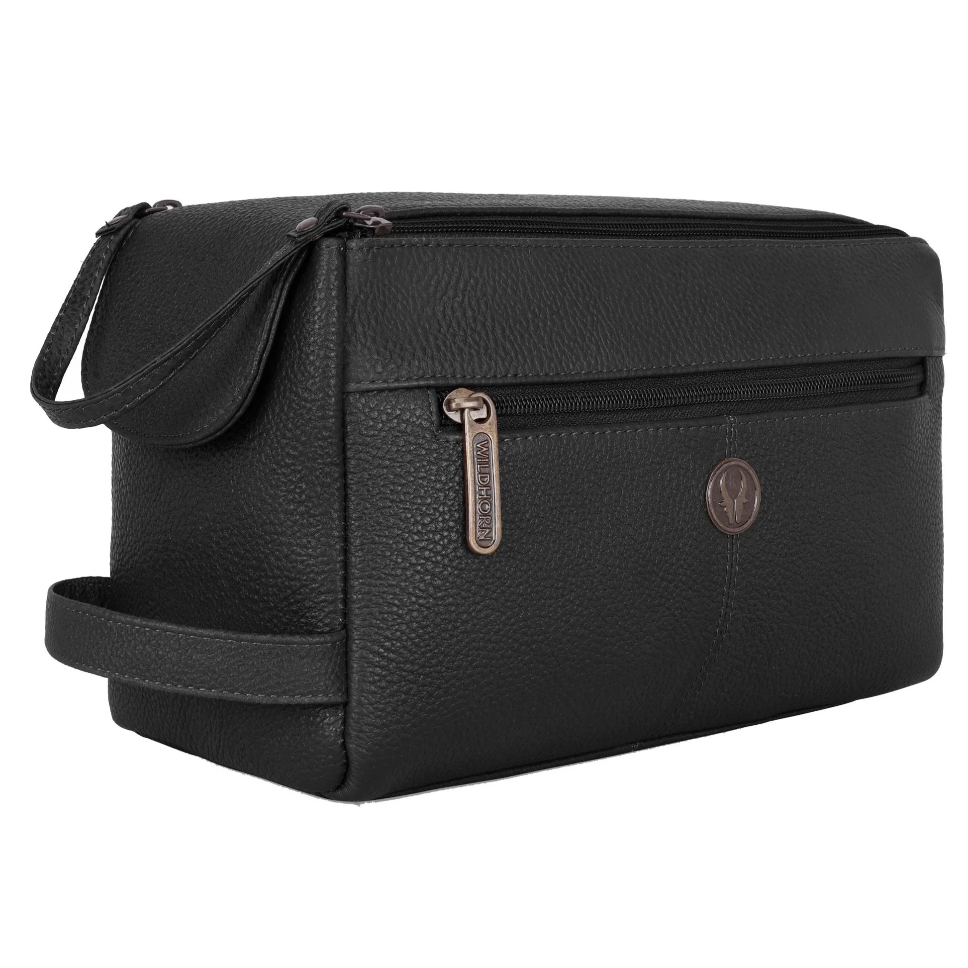 HAVELOCK Leather Toiletry Bag For Men & Women - WILDHORN