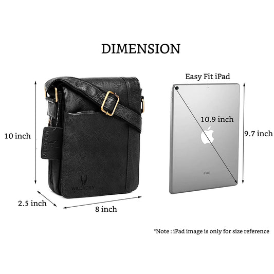 HEMSLEY Leather Sling Bag for Men - WILDHORN