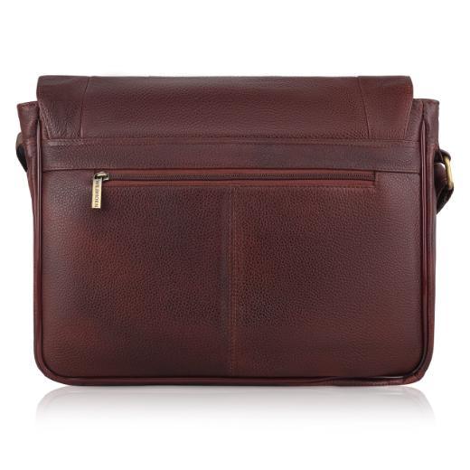 HEMSWORTH Leather Messenger Bag for Men - WILDHORN