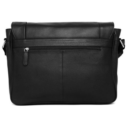 HEMSWORTH Leather Messenger Bag for Men - WILDHORN