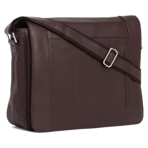 HEMSWORTH Leather Messenger Bag for Men - WILDHORN