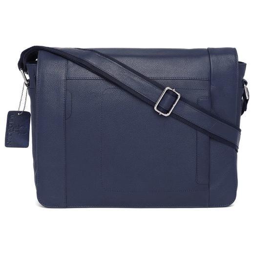 HEMSWORTH Leather Messenger Bag for Men - WILDHORN