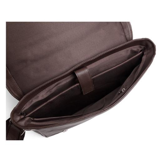 HEMSWORTH Leather Messenger Bag for Men - WILDHORN