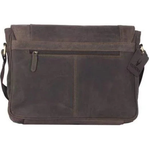 HEMSWORTH Leather Messenger Bag for Men - WILDHORN