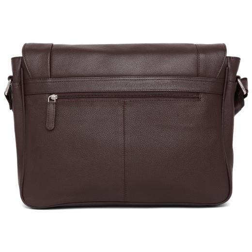 HEMSWORTH Leather Messenger Bag for Men - WILDHORN