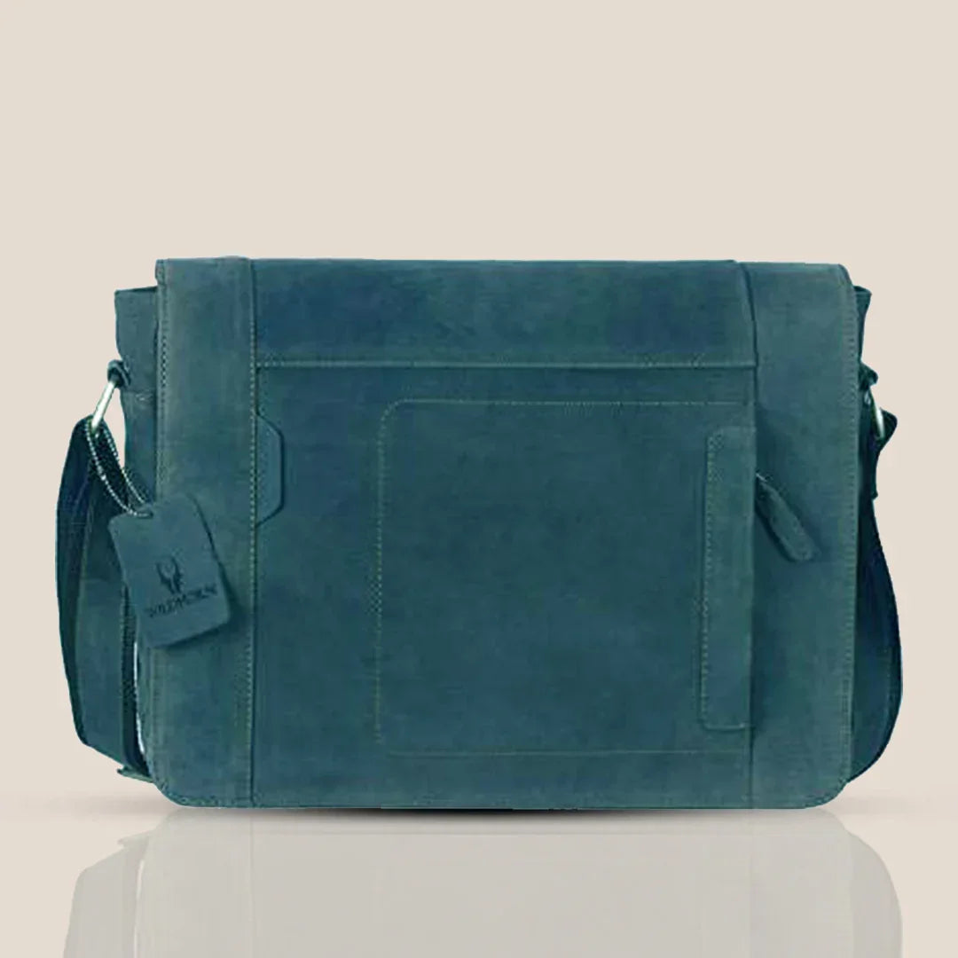 HEMSWORTH Leather Messenger Bag for Men - WILDHORN