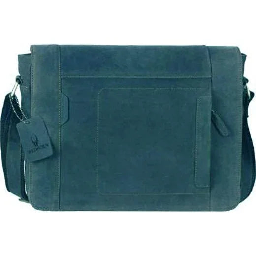 HEMSWORTH Leather Messenger Bag for Men - WILDHORN