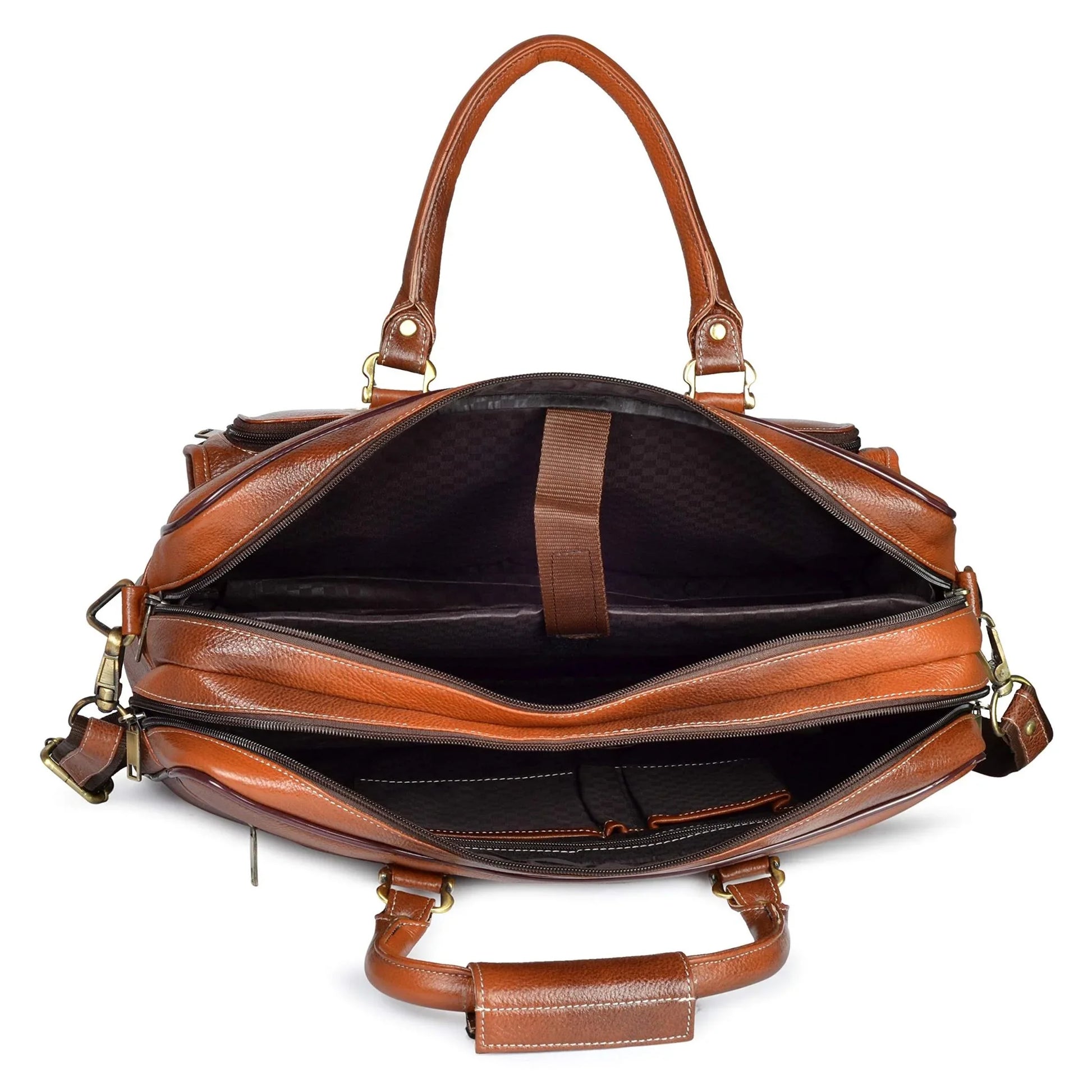 HOMER Leather Laptop Messenger Bag for Men - WILDHORN