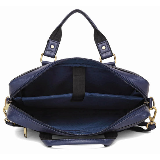 KANSAS Leather Laptop Messenger Bag for Men - WILDHORN