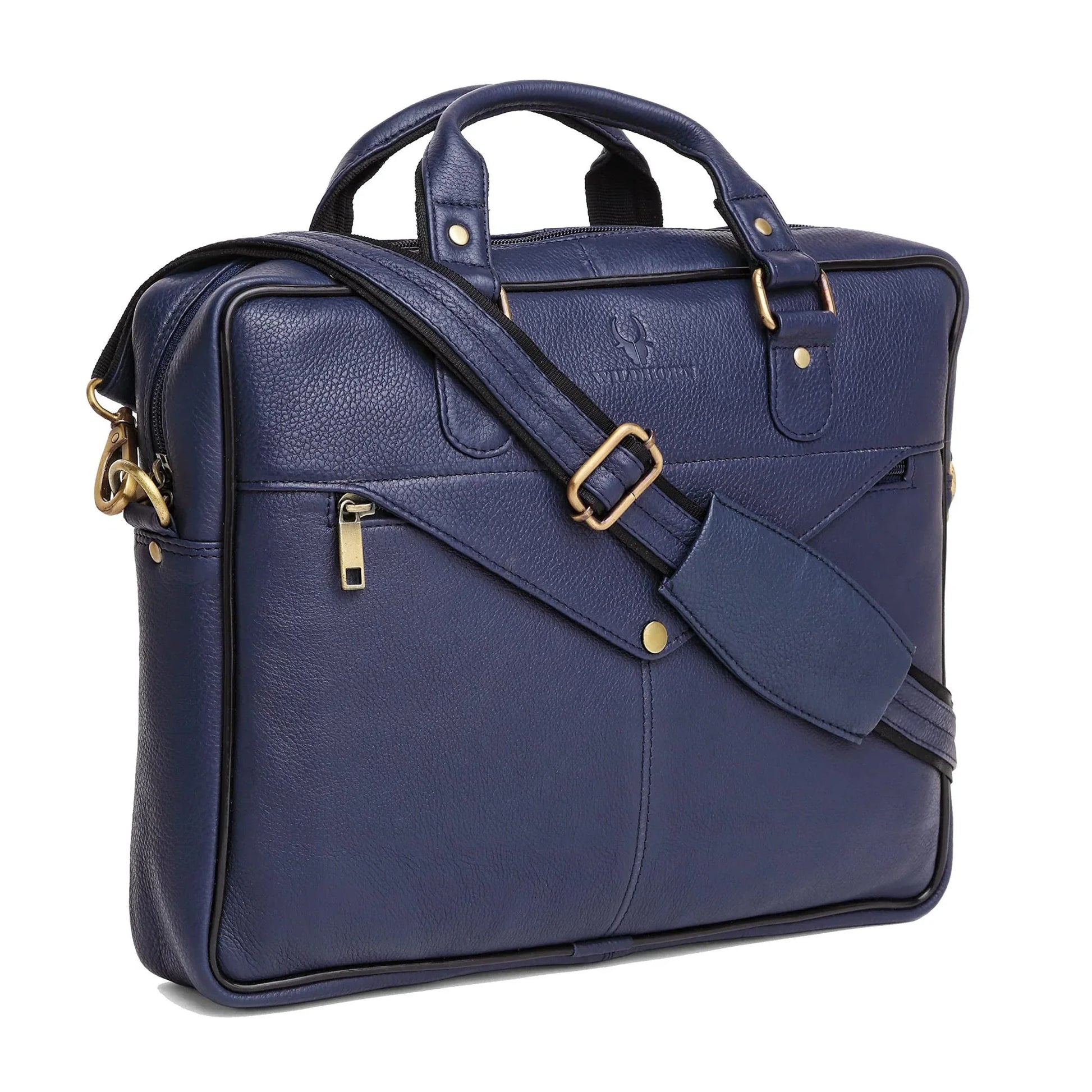 KANSAS Leather Laptop Messenger Bag for Men - WILDHORN