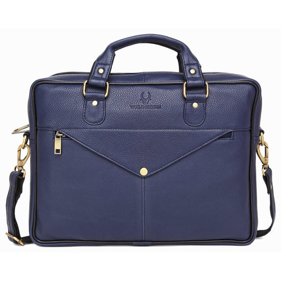 KANSAS Leather Laptop Messenger Bag for Men - WILDHORN