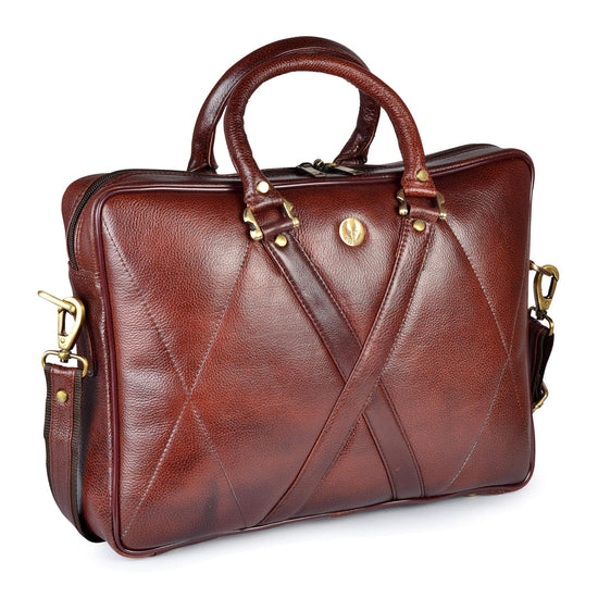 KENAI Leather Laptop Messenger Bag for Men - WILDHORN