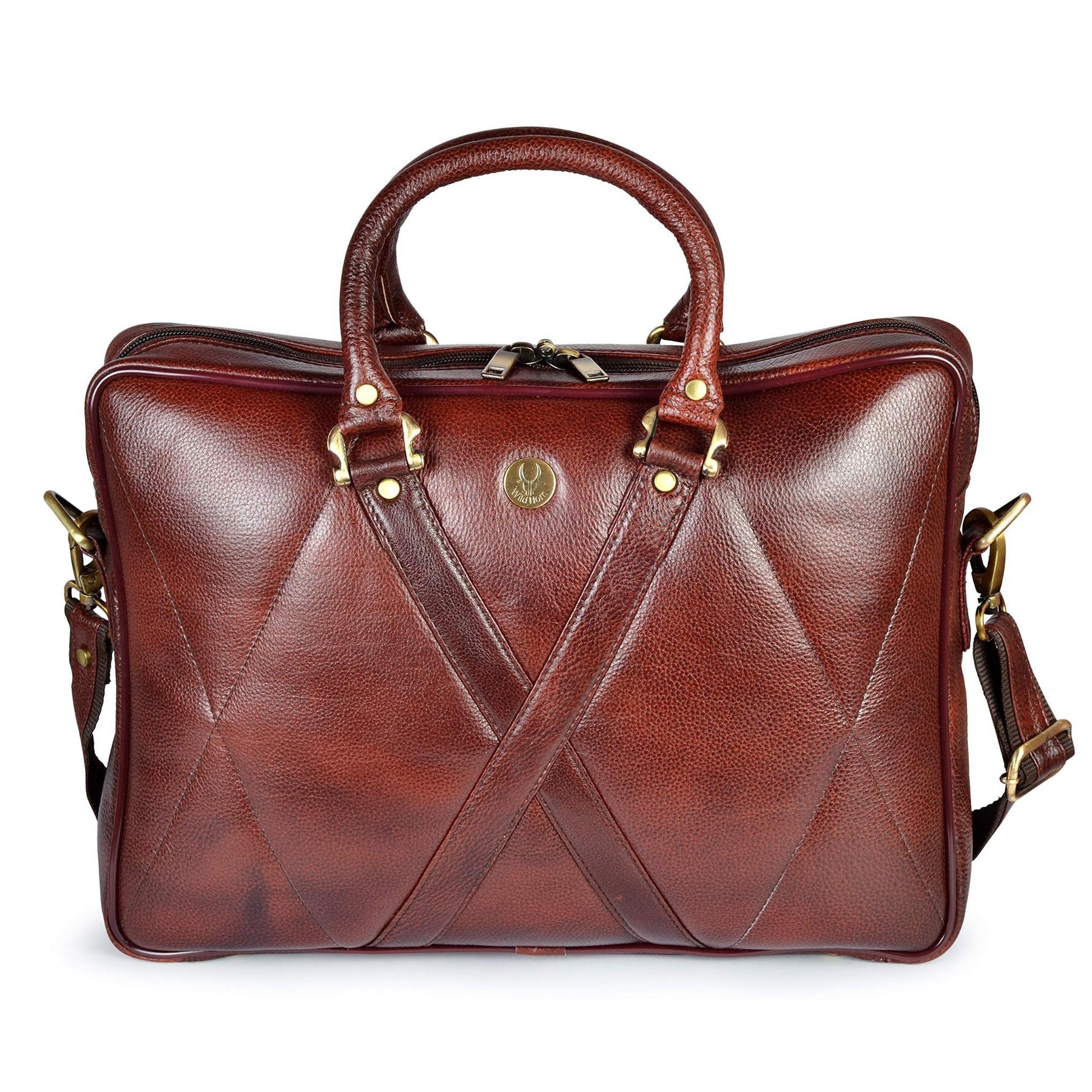 KENAI Leather Laptop Messenger Bag for Men - WILDHORN