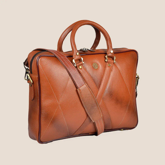 KENAI Leather Laptop Messenger Bag for Men - WILDHORN