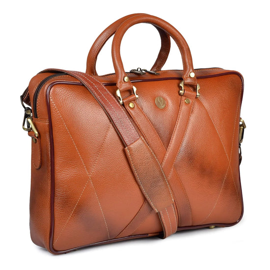 KENAI Leather Laptop Messenger Bag for Men - WILDHORN