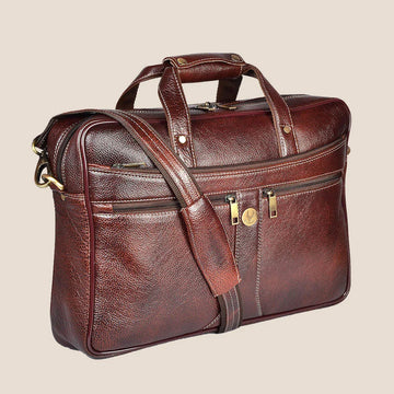 KENTUCKY Leather Laptop Messenger Bag for Men - WILDHORN