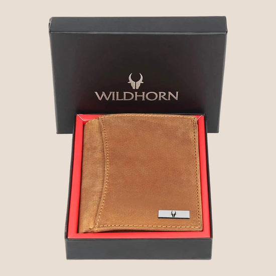 LEONARDO RFID Protected Leather Wallet for Men - WILDHORN