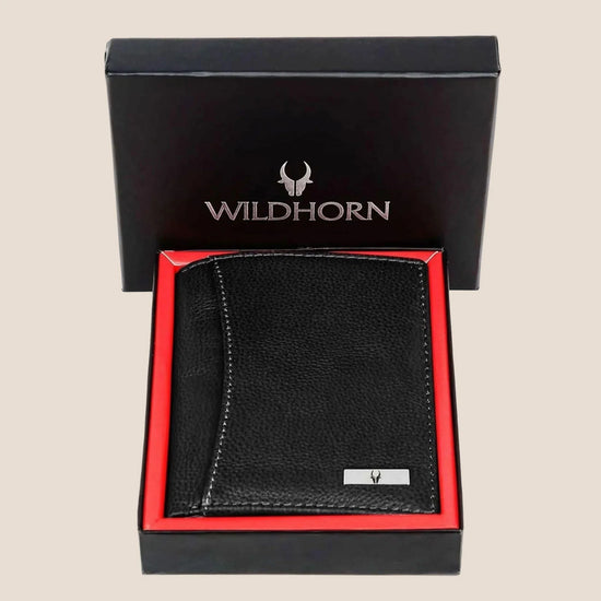 LEONARDO RFID Protected Leather Wallet for Men - WILDHORN