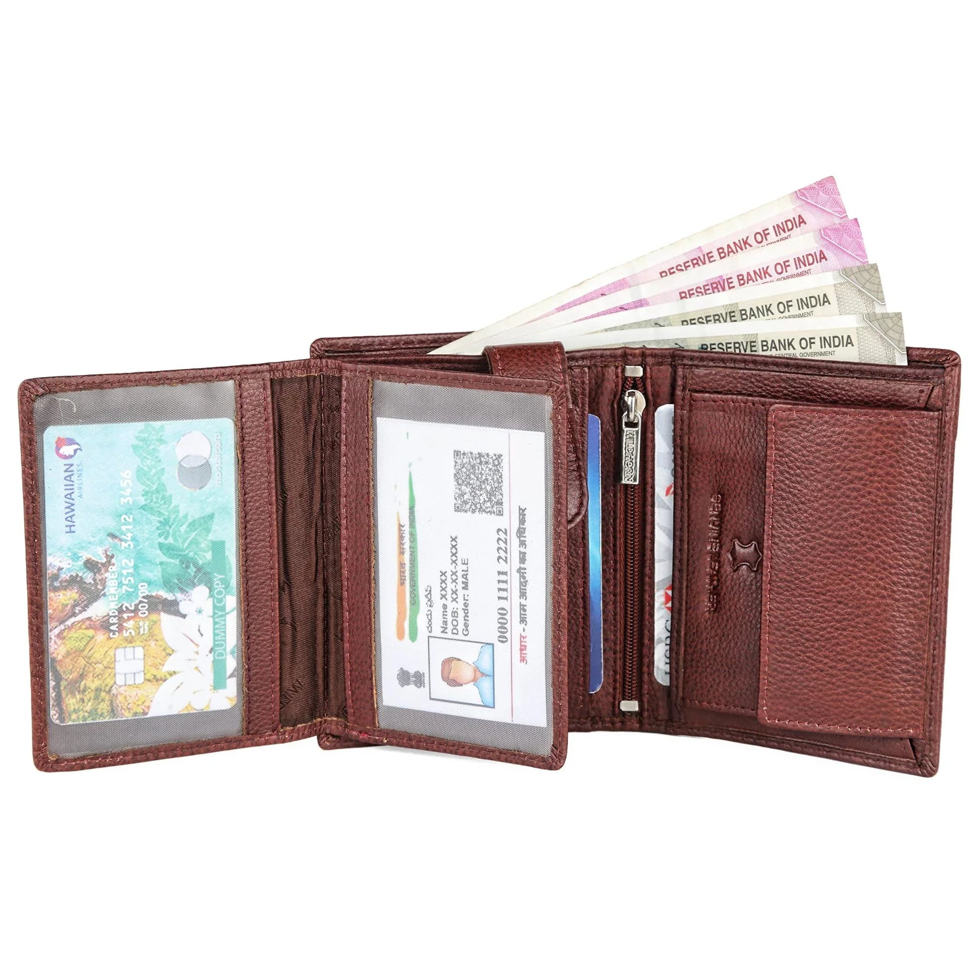 LEONARDO RFID Protected Leather Wallet for Men - WILDHORN