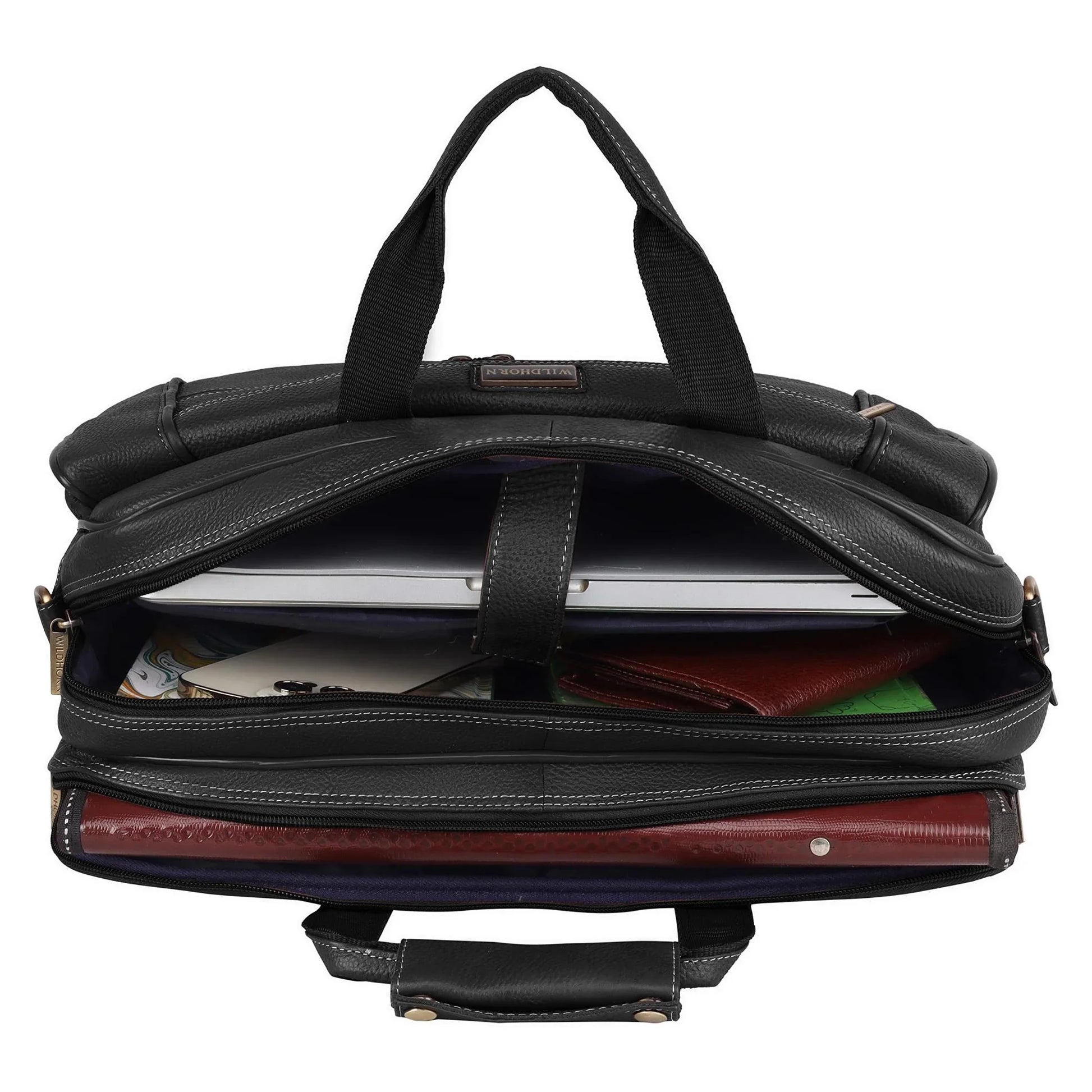 MANCHESTER Leather Laptop Messenger Bag for Men - WILDHORN