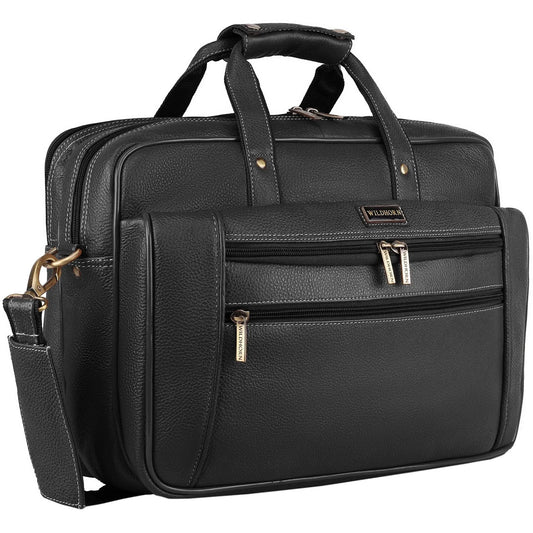 MANCHESTER Leather Laptop Messenger Bag for Men - WILDHORN
