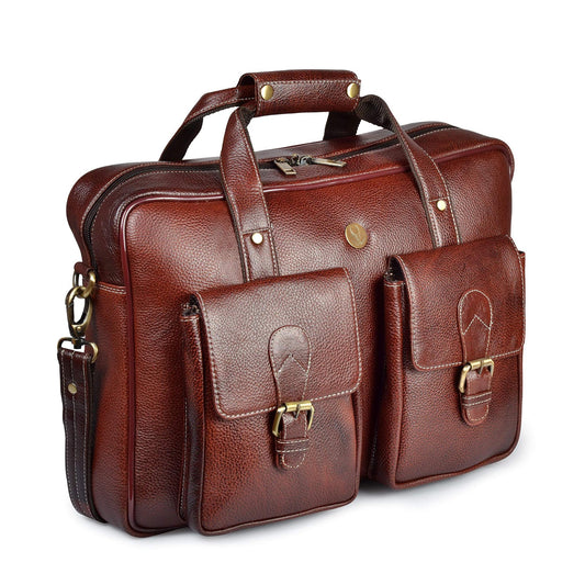 MARYLAND Leather Laptop Messenger Bag for Men - WILDHORN