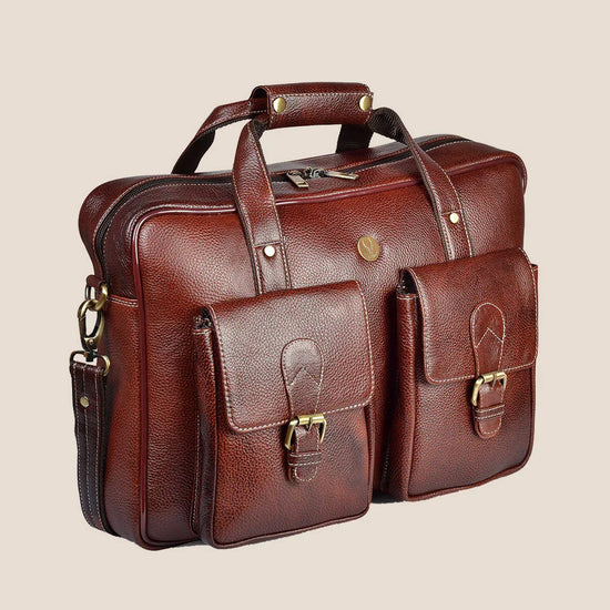 MARYLAND Leather Laptop Messenger Bag for Men - WILDHORN