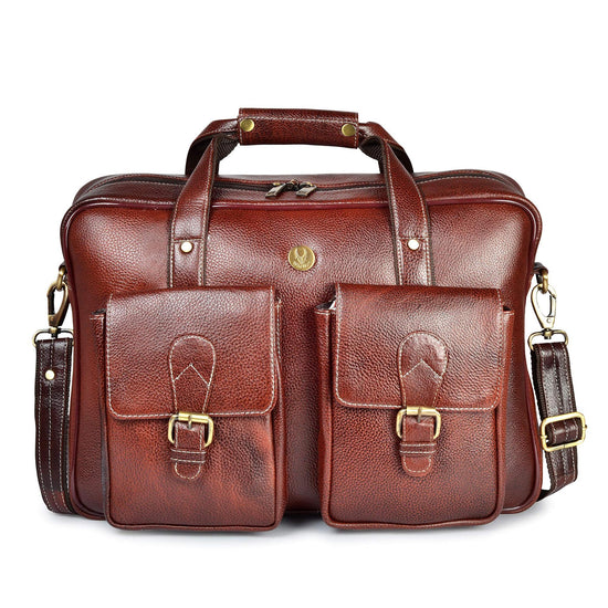 MARYLAND Leather Laptop Messenger Bag for Men - WILDHORN