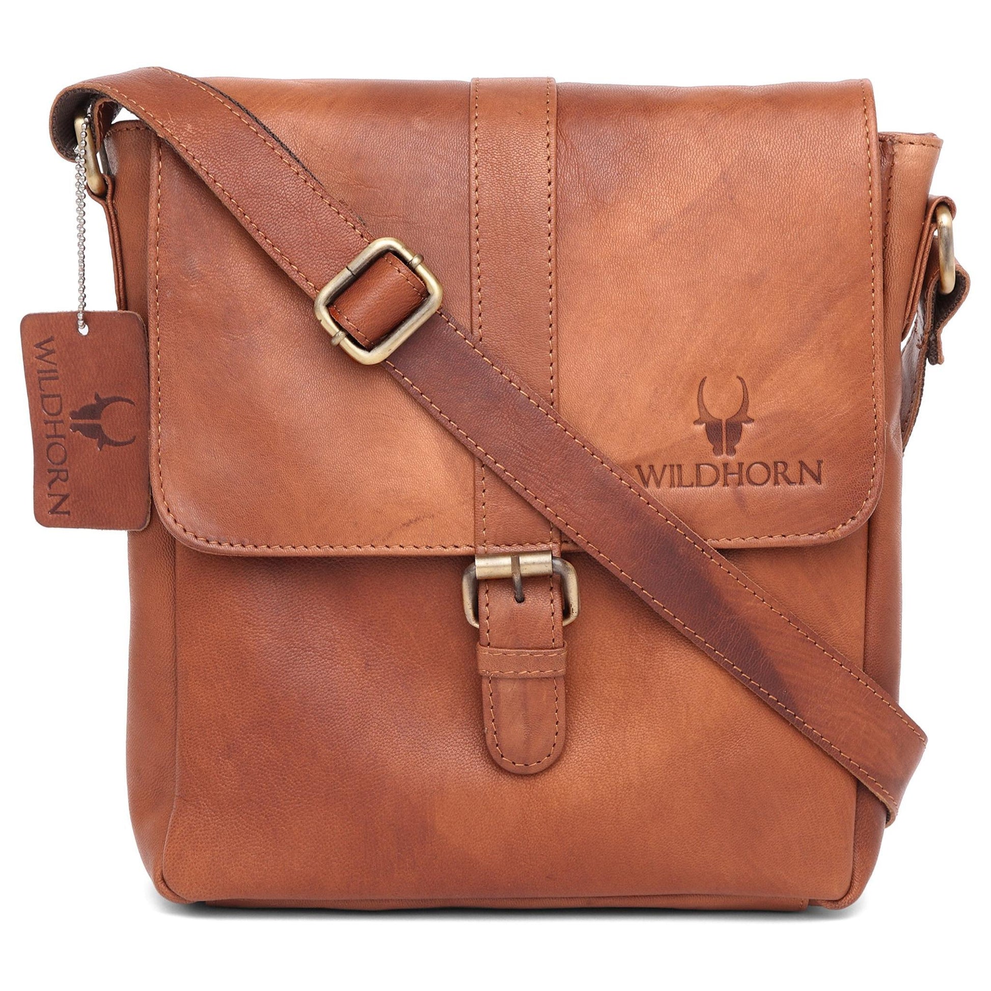MINICOY Leather Sling Bag for Men - WILDHORN
