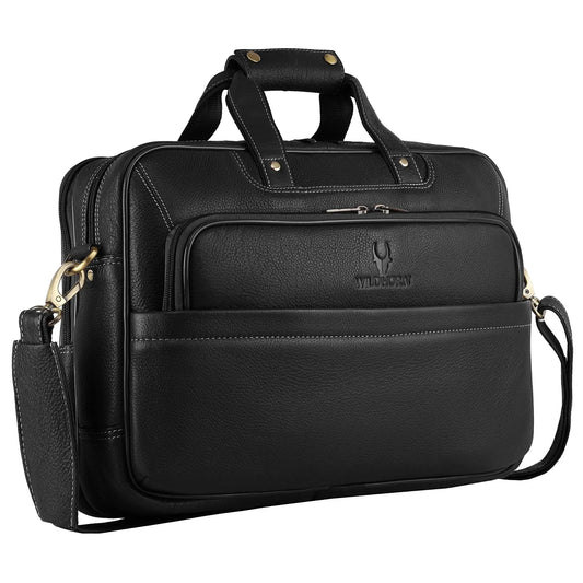 MISSOURI Leather Laptop Messenger Bag for Men - WILDHORN