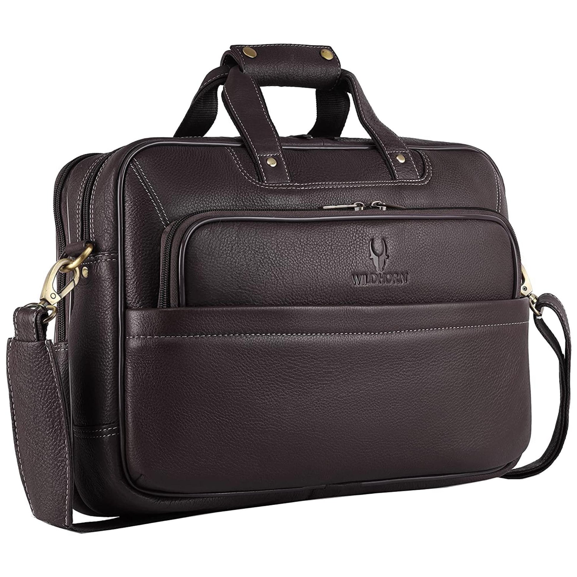 MISSOURI Leather Laptop Messenger Bag for Men - WILDHORN