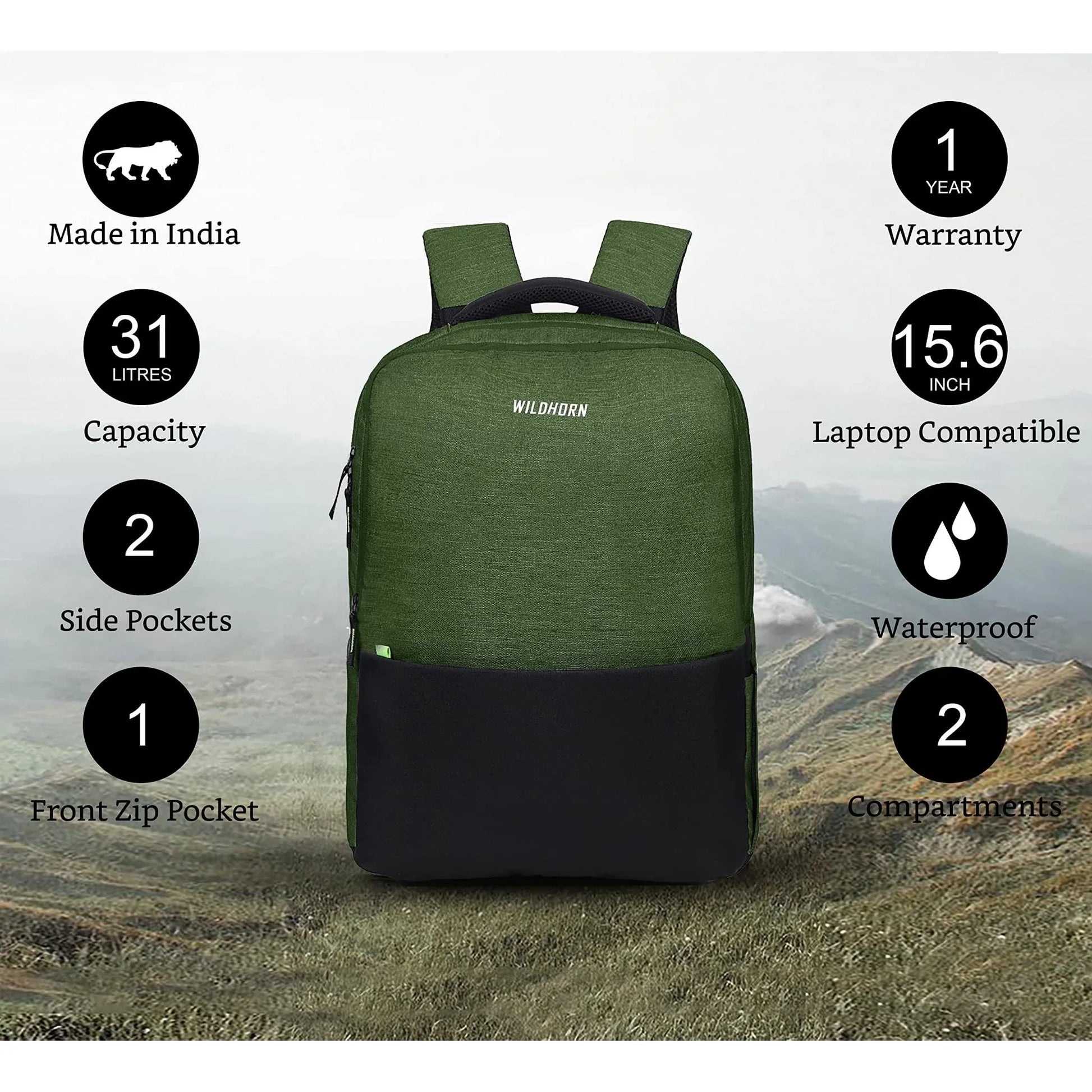 MUNICH Laptop Backpack for Men & Women - WILDHORN