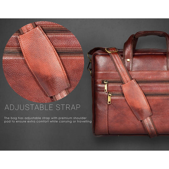 NEVADA Leather Laptop Messenger Bag for Men - WILDHORN