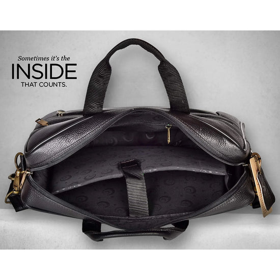 NEVADA Leather Laptop Messenger Bag for Men - WILDHORN