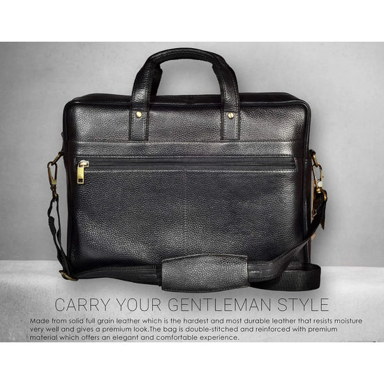 NEVADA Leather Laptop Messenger Bag for Men - WILDHORN