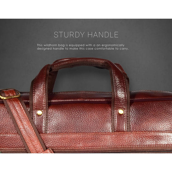 NEVADA Leather Laptop Messenger Bag for Men - WILDHORN