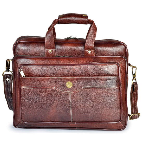NEVADA Leather Laptop Messenger Bag for Men - WILDHORN