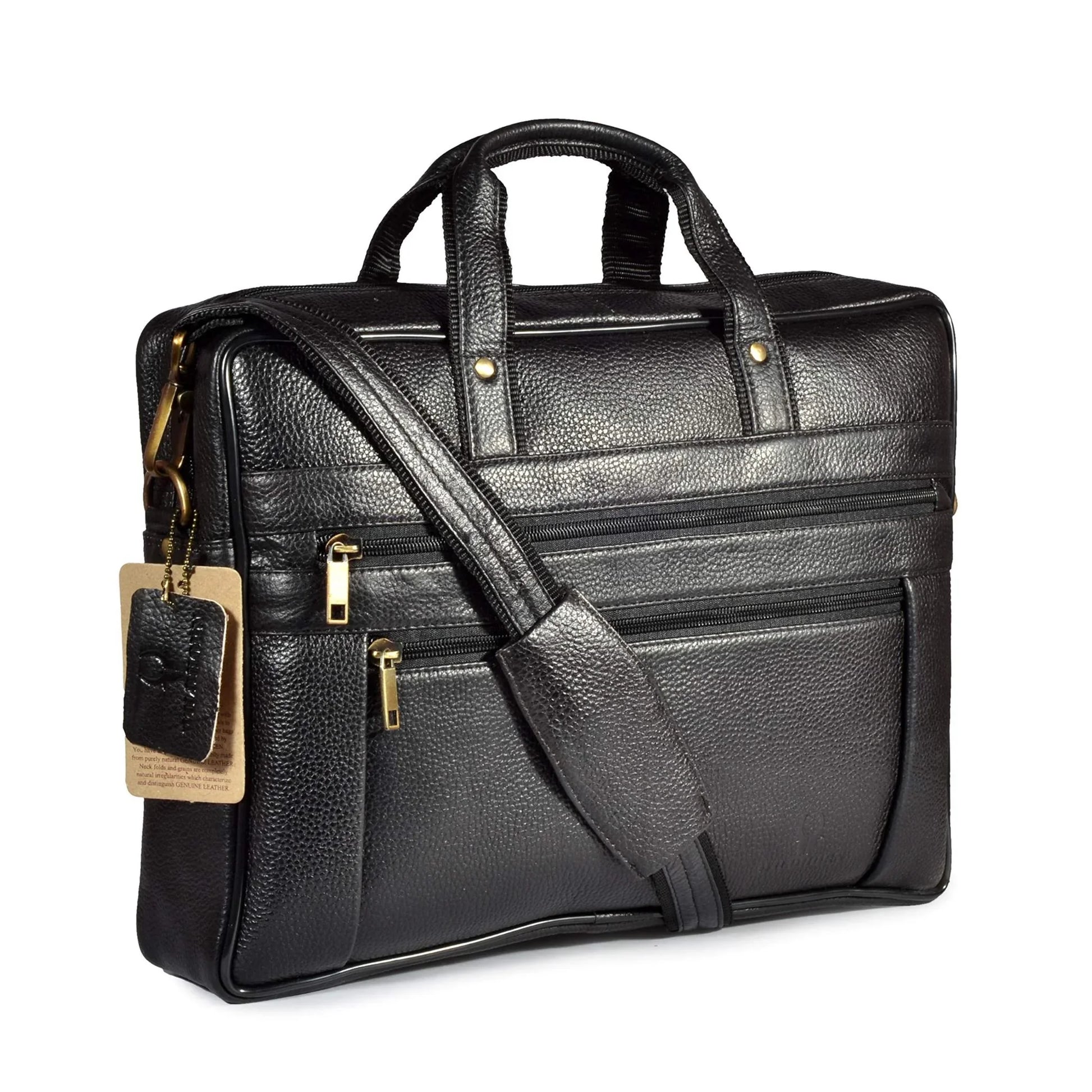 NEVADA Leather Laptop Messenger Bag for Men - WILDHORN
