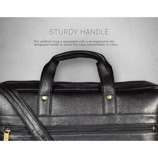 NEVADA Leather Laptop Messenger Bag for Men - WILDHORN