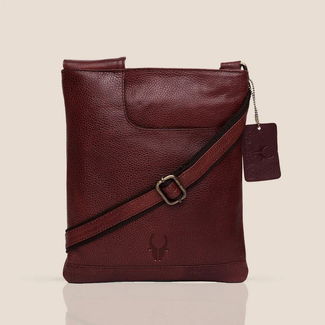NEWPORT Leather Sling Bag for Men - WILDHORN