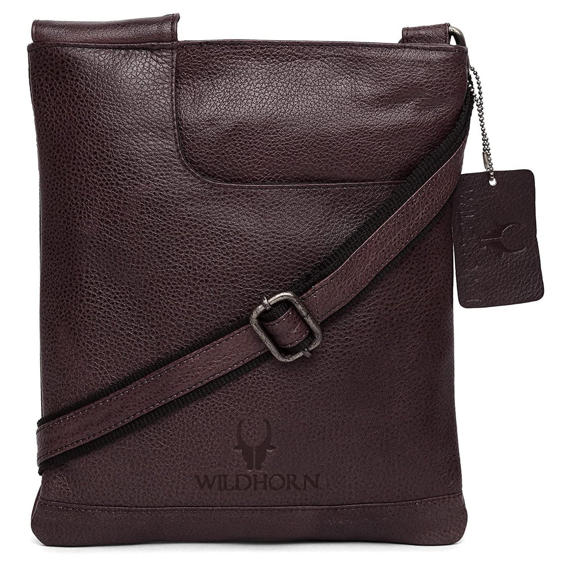 NEWPORT Leather Sling Bag for Men - WILDHORN